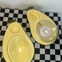 Avocado-Style Pet Bowl Set – Slow Feeder & Auto Water Dispenser (New)