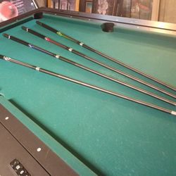 4 MASTERTON POOL CUES BILLIARD STICKS FIBERGLASS 