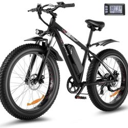 Speedrid 26" x 4" Fat Tire Electric Bike for Adult 3H Fast Charge, 500W Electric Mountain Bike with 48V 10.4Ah Removable Lithium-Ion Battery, Lockable