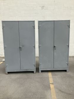 2 Nice Used Lyon Industrial Storage Cabinets