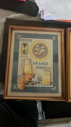 Vintage T&G Fresh Orange Juice Framed Print