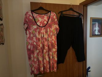 Carole Hochman 2 Piece Pajama / Daywear Set ( Top & Bottom) Size 3XL