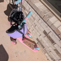 Girls Scooter With Helmet 