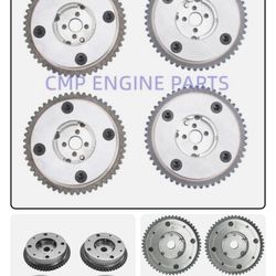 4pcs Engine Camshaft Phaser VVT Gears Intake & Exhaust For Ford F-150 2021 3.5L