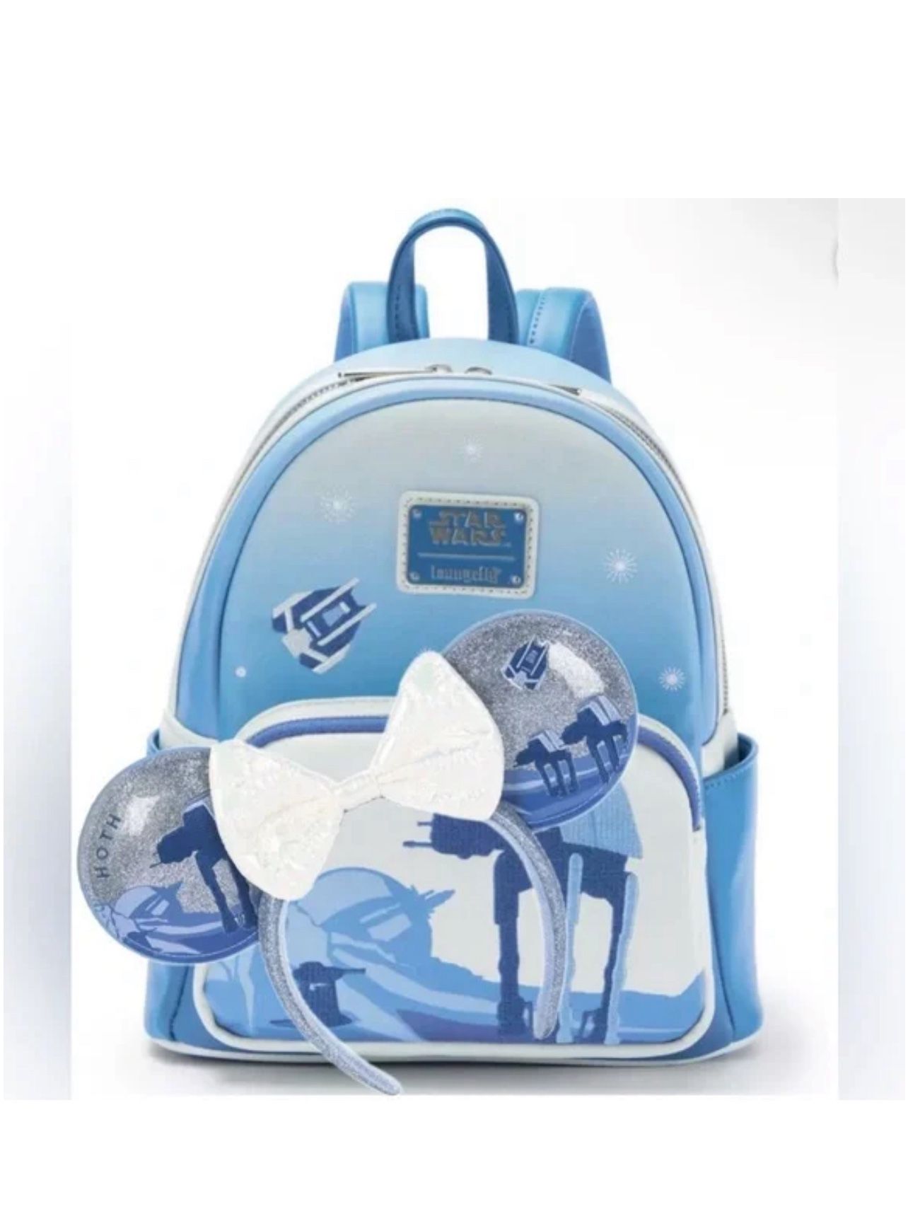 NWT Loungefly Star Wars Hoth Mini Backpack and Ears Headband display picture 2