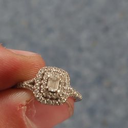 14k White Gold Diamond Engagement 