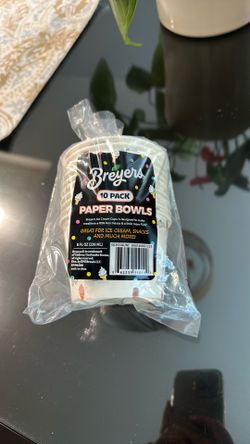 Breyers ice cream paper bowls