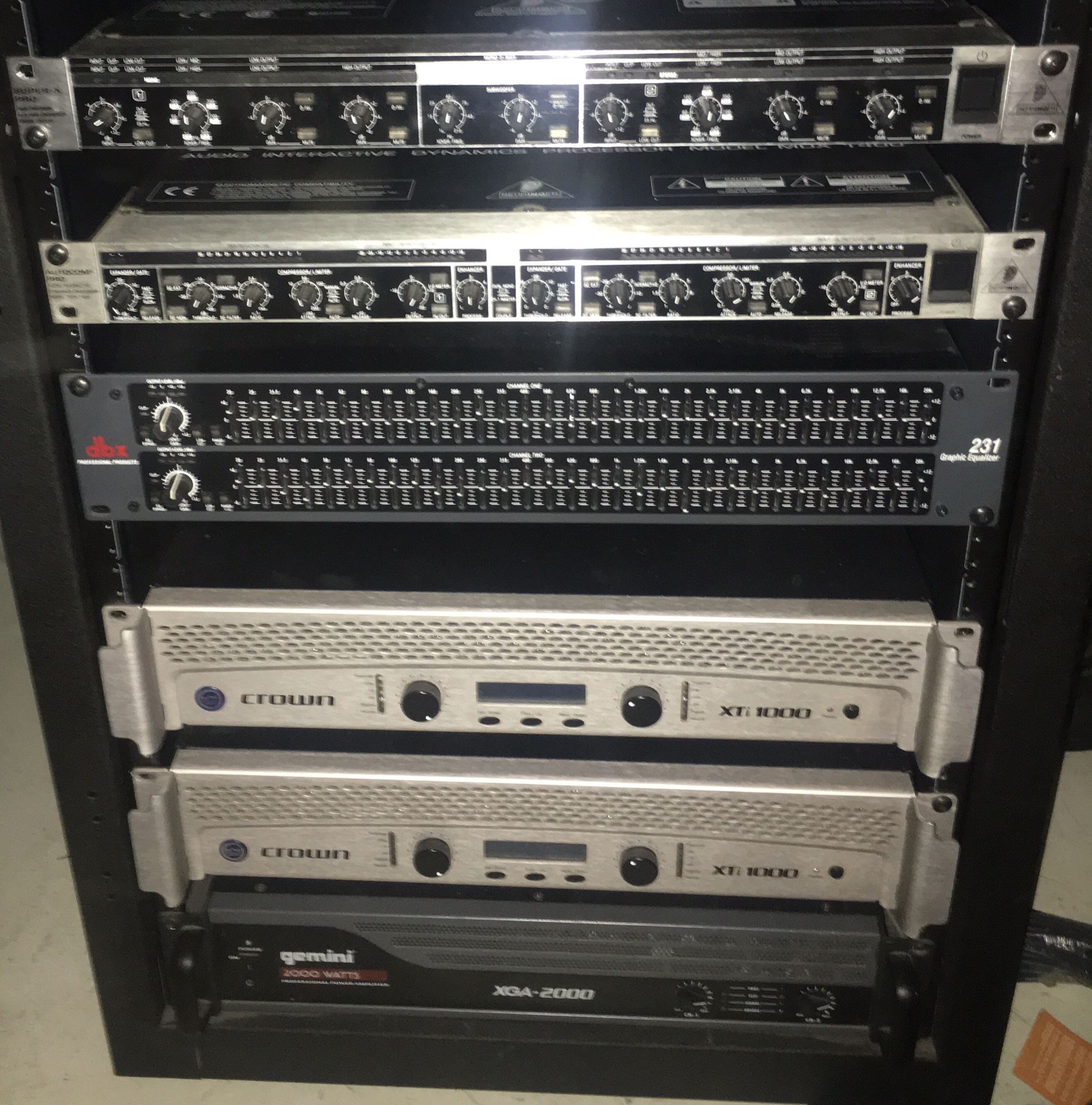 Sound System with Rack