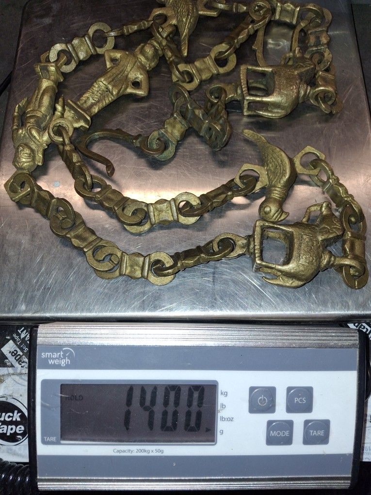 Antique Brass Apsara Hanging Chain