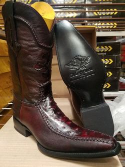 Bota vaquera original avestruz estilo italiano