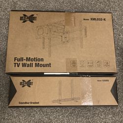TV MOUNT AND SOUNDBAR MOUNT (never opened or used)