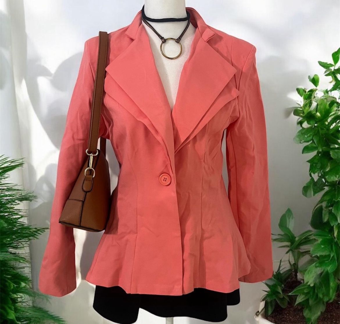Size Large Pink Suit Jacket