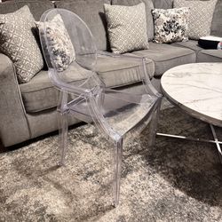 Clear Acrylic Arm Chair Vanity Chair