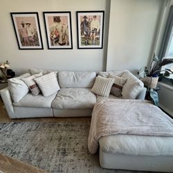 White 4 Piece Sectional Sofa