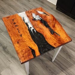 Epoxy Resin End Table (Handmade)
