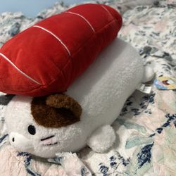 13” Takashoji Calico Cat with Red Tuna Sushi Plush (New with Tags)