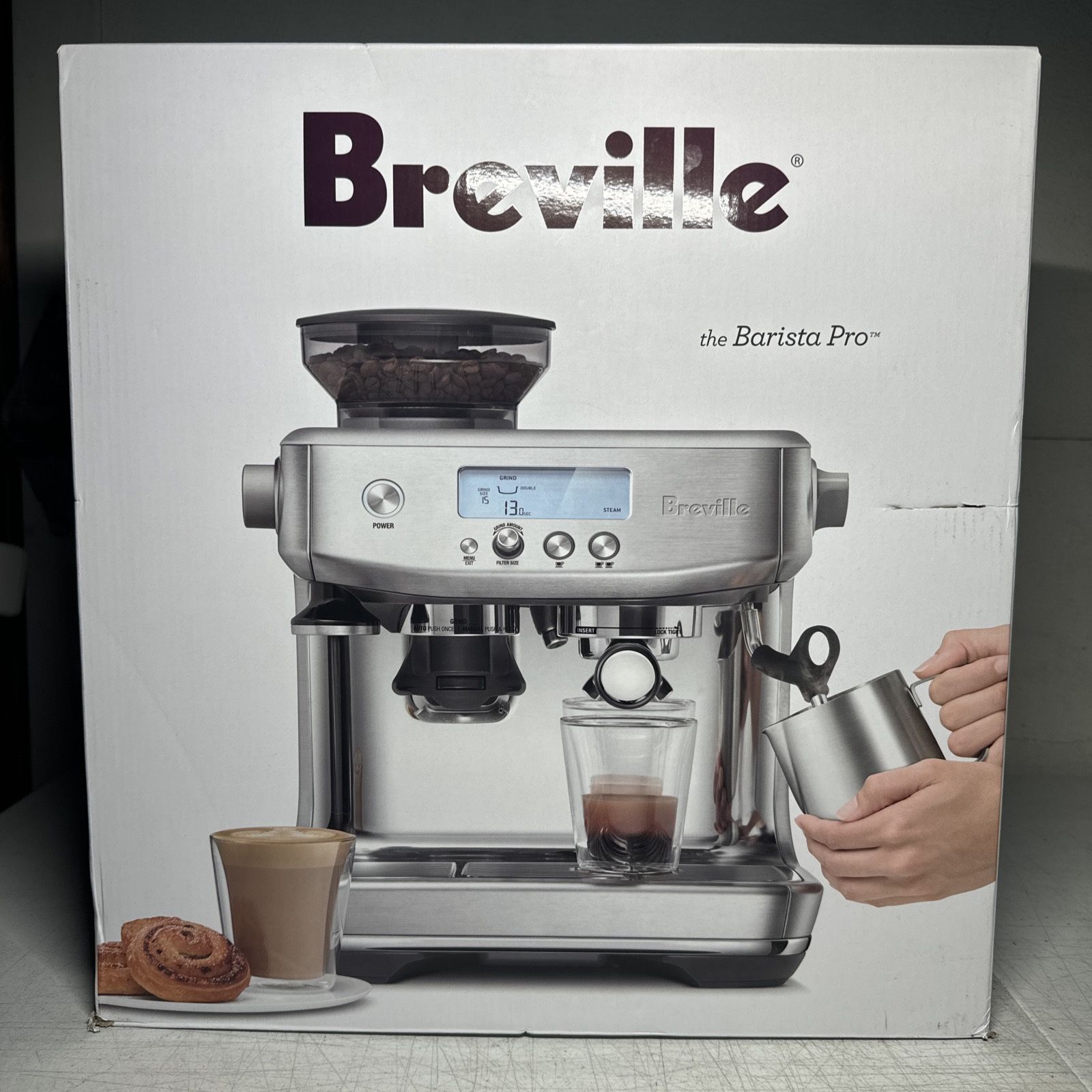 Breville Barista Pro Espresso Machine BES878BTR, Black Truffle