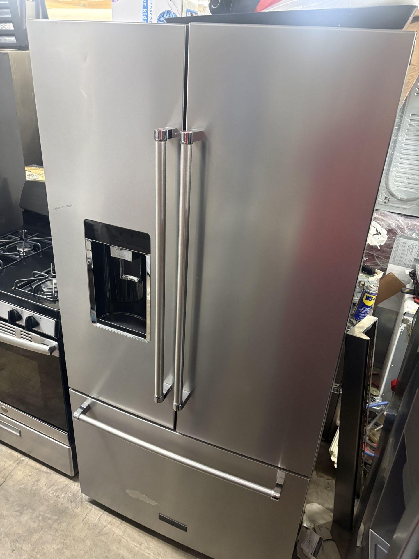 Kitchen Aid Refrigerator Wooden Interior French Door Stainless Steel