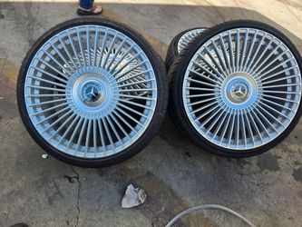 22" New Staggerd FLOATING Caps Wheels & New Tires For MERCEDES BENZ S560 COUPE