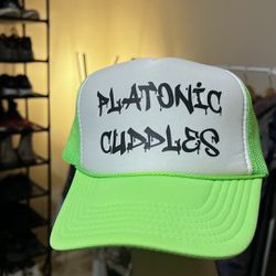 Hat that says Platonic Cuddles
