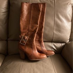 Tall Brown Leather Boots Size 8M 30.00