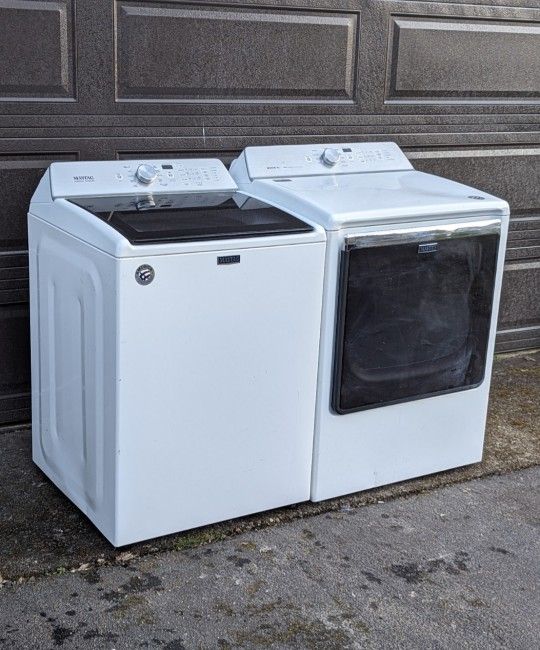 MAYTAG XL Capacity 5.0 cuft washer and 9.4 cuft Electric Dryer. Works Perfect. 30 Days warranty