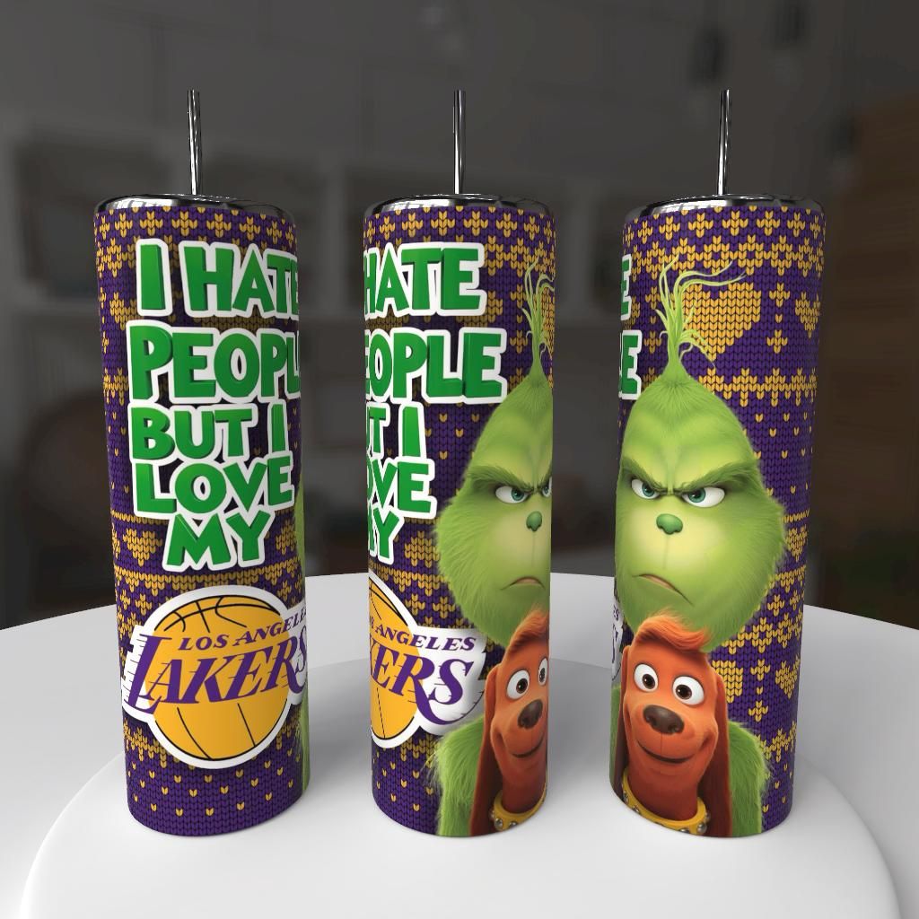 Los Angeles Lakers Basketball Grinch Holiday Tumbler