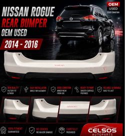 NISSAN ROGUE REAR BUMPER  2014  -  2016