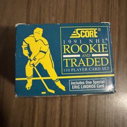 1991 Score NHL Rookie & Traded Complete Set (110 Cards) – Includes Special Eric Lindros – Unhandled / Mint Condition 