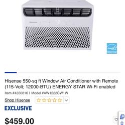 Hisense 12000 BTU Air Conditioner (Window Unit)