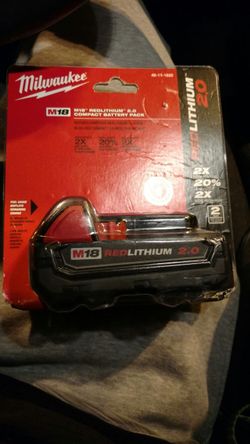 Brand new 2.0. Milwaukee battery. $60