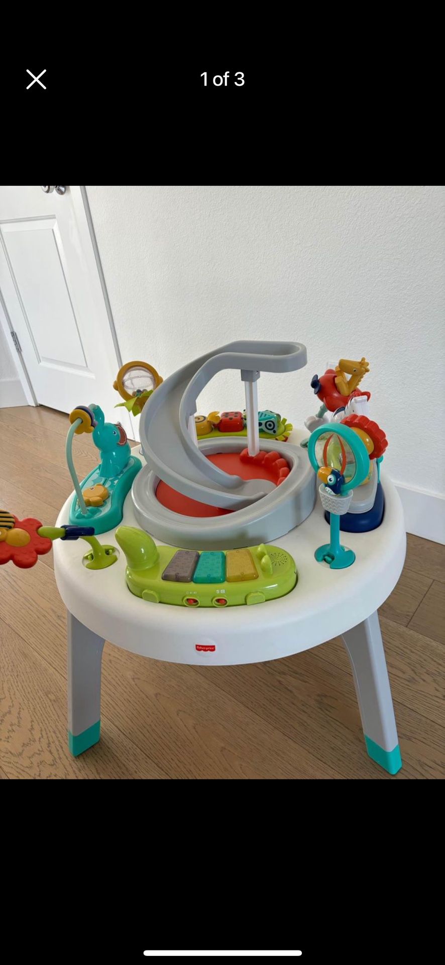 Fisher Price 2-in-1 Sit-to-Stand Activity Center Spin ‘n Play Safaris