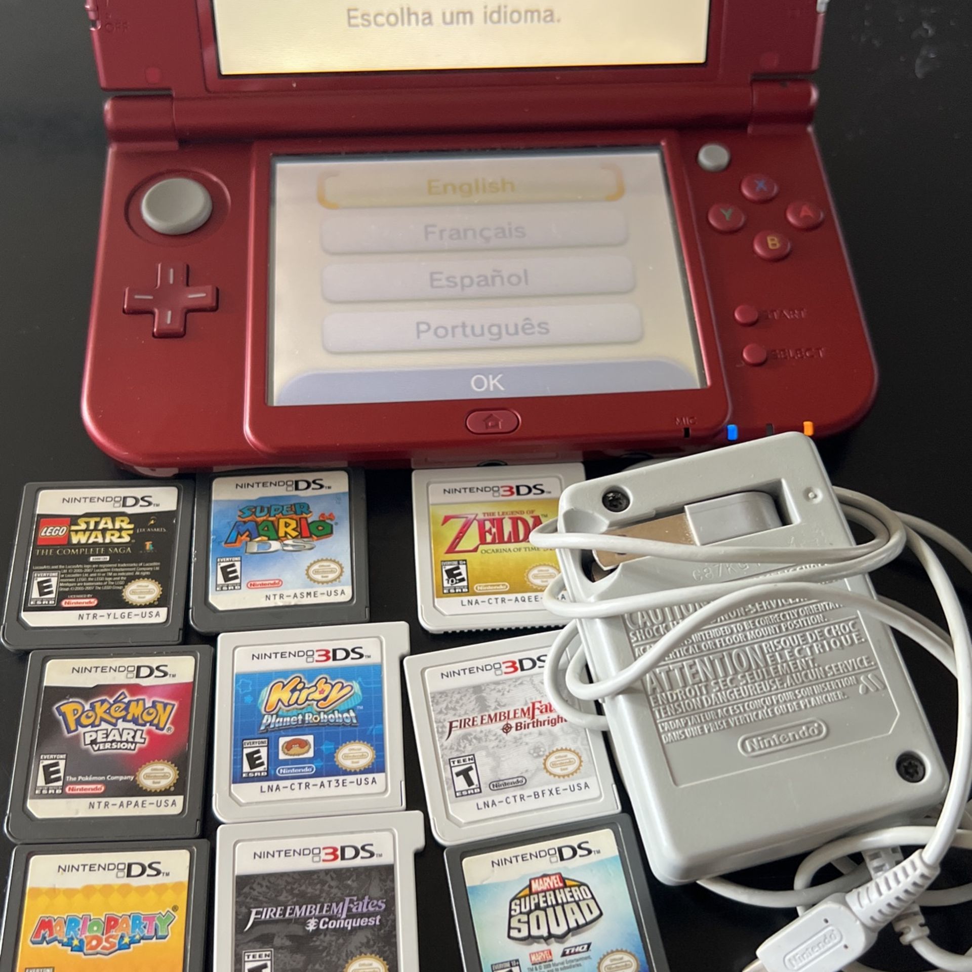 2019 Version The New Nintendo 3DS XL With Case, Charger, 8 Games