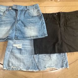 Bundle of 3 jeans skirts