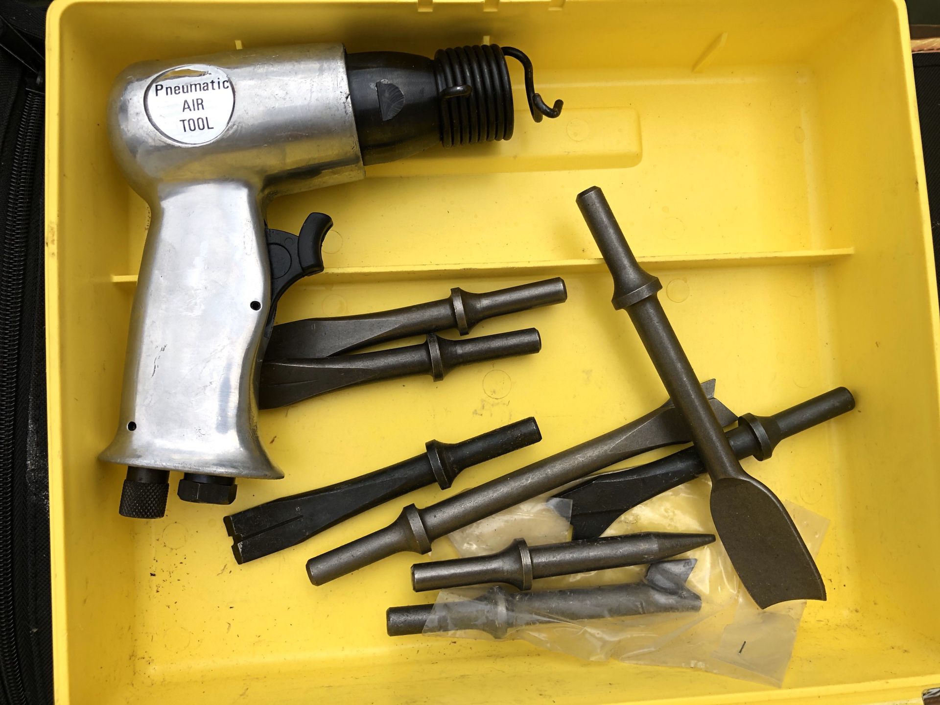 Pneumatic Air Tool Hammer with Case and Accessories