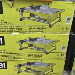 Ryobi 7in table top tile saw each $60