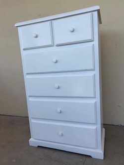 Pinewood white duplex 6 Drawer