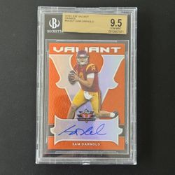 2018 Leaf Valiant Sam Darnold Auto Orange #d 21/35 BGS Graded (9.5)