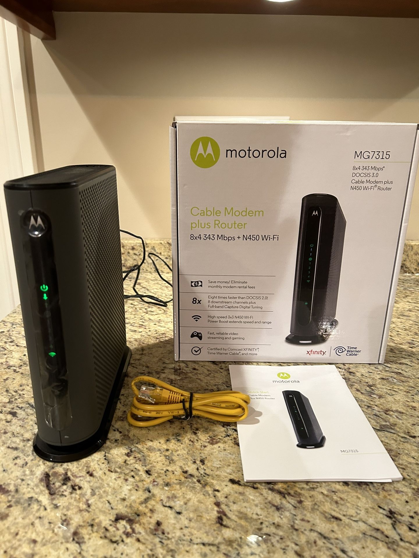 Motorola Cable Modem Plus Router MG 7315