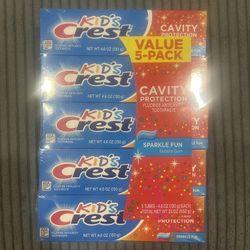 Crest Kid's Toothpaste, Sparkle Fun (4.6 oz, 5 pk.)