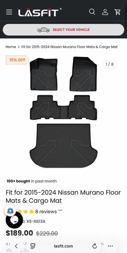 LasFit Floor mats and Cargo mat