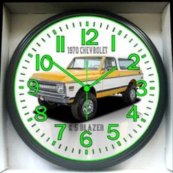 Wall Clock 1970 K5 Blazer Lifted Garage Shop Glow In The Dark Wall Clock New!