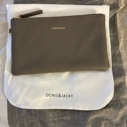 Doris And Jacky Dark Grey Wristlet Wallet Brand New