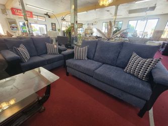 ✨Royal Blue Sofa & Loveseat Set✨