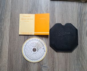 Vintage Concise Circular Slide Rule No 28 with Case & Manual