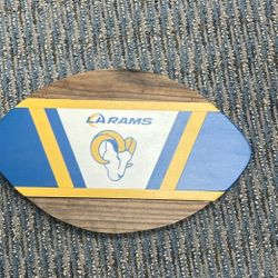 LA Rams Wood Wall Hanging