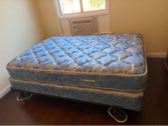 Full size mattress and box spring including base