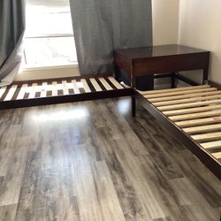 L- Shaped Twin bed ( Chocolate)