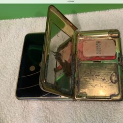 ArtDeco Hudnut Brass Cigarette Compact. $30