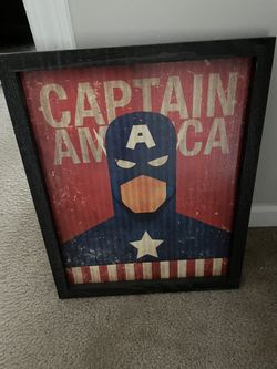 Captain America Wood Art